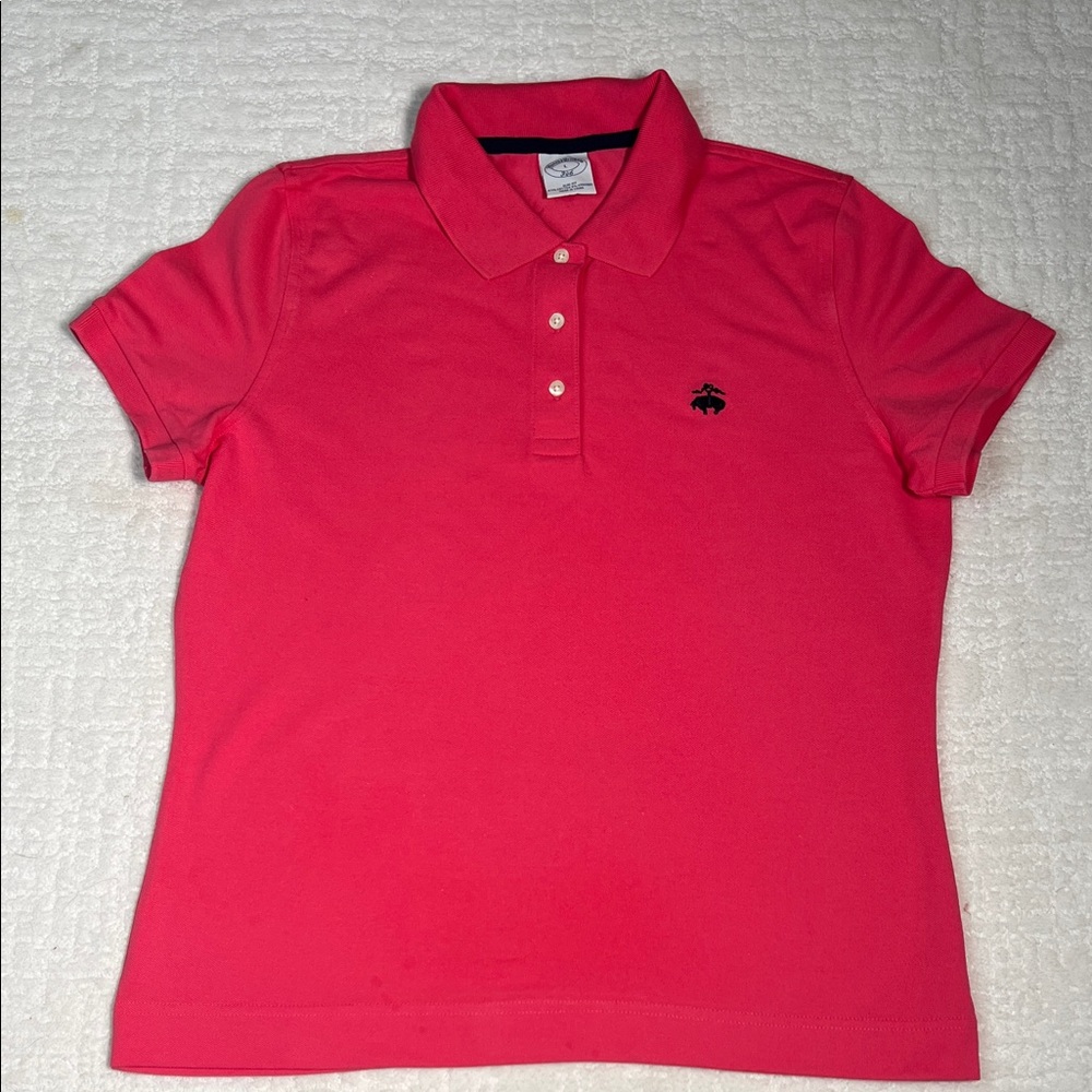 Brooks Brothers 346 pink short sleeve slim fit polo shirt L
